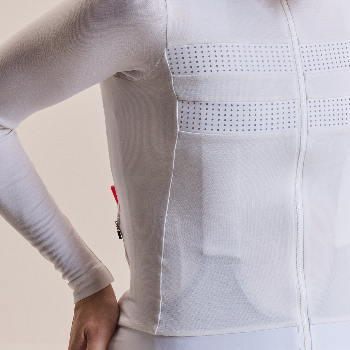 Women's Brevet Long Sleeve Merino Jersey III - White/Silver