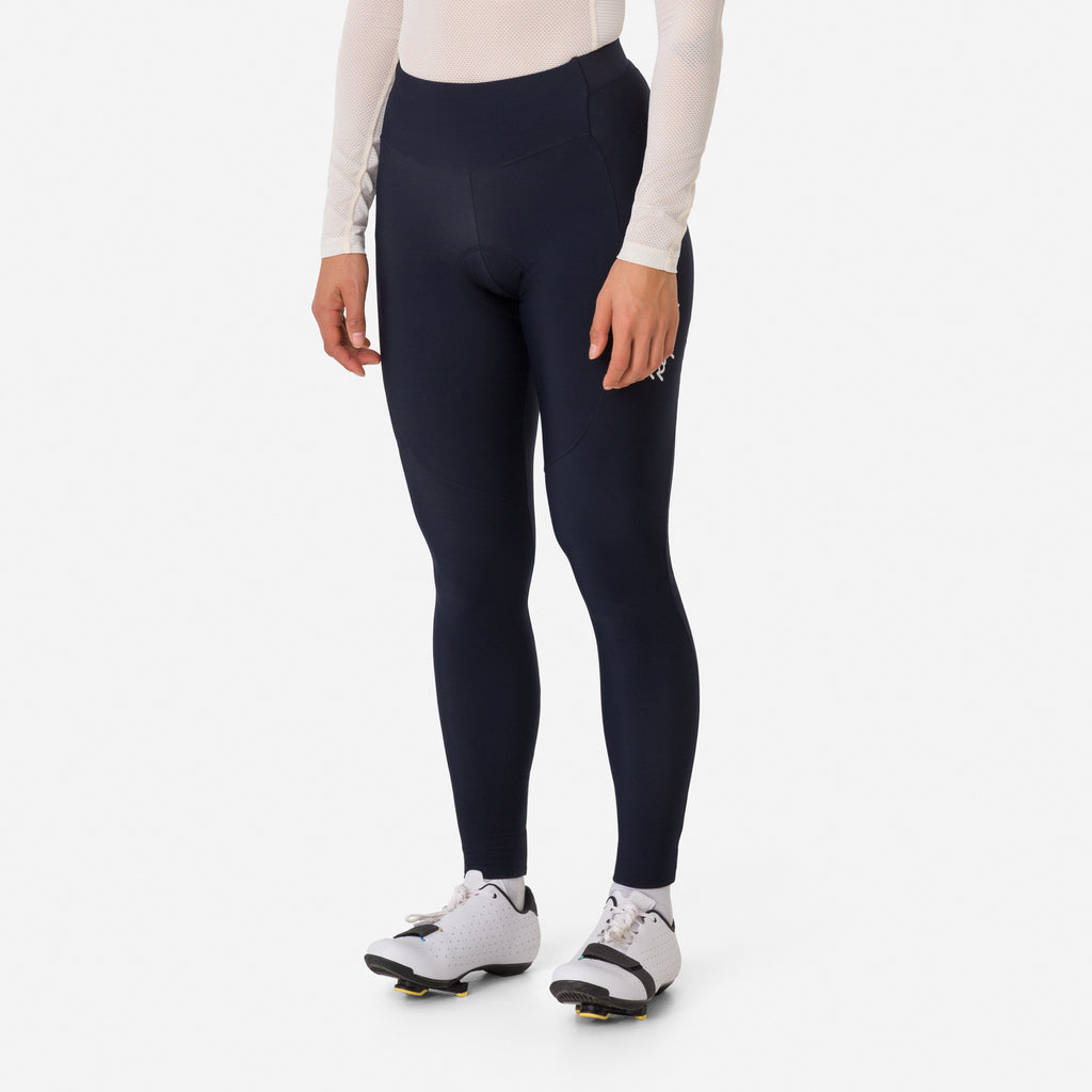 Women's Classic Winter Tights with Pad - Dark Navy/White