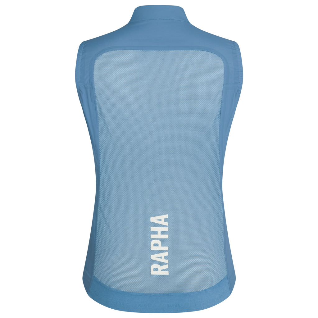 Women's Pro Team Lightweight Gilet - Dusted Blue/White