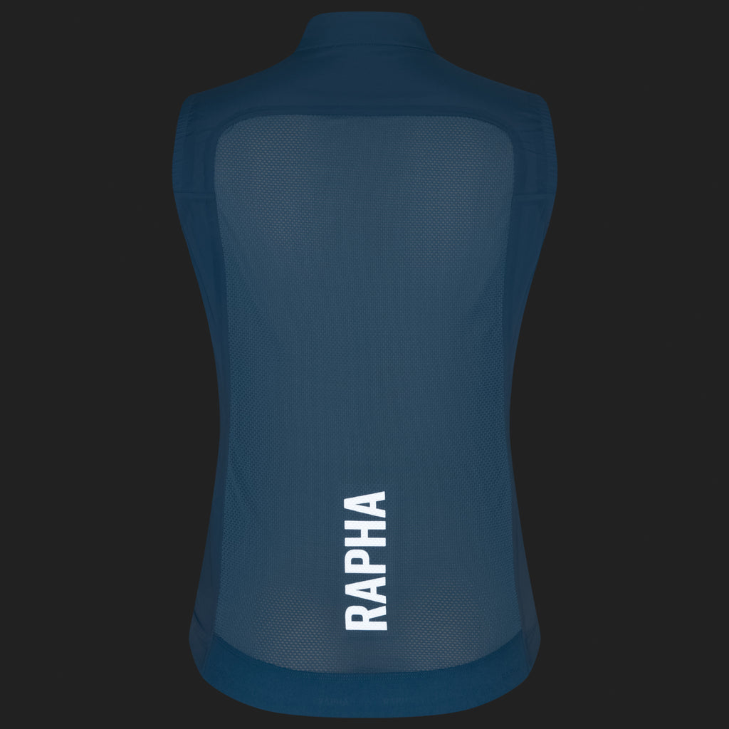 Women's Pro Team Lightweight Gilet - Dusted Blue/White
