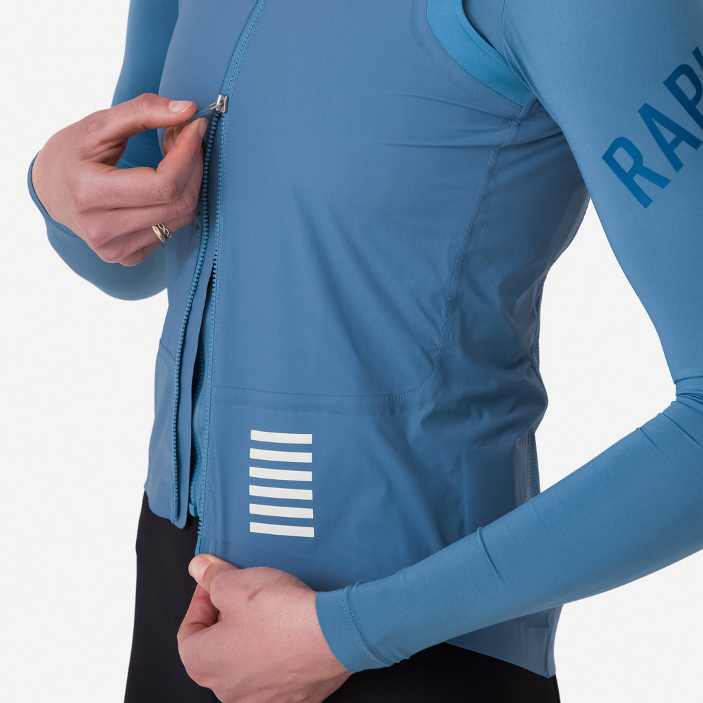 Women's Pro Team Lightweight Gilet - Dusted Blue/White