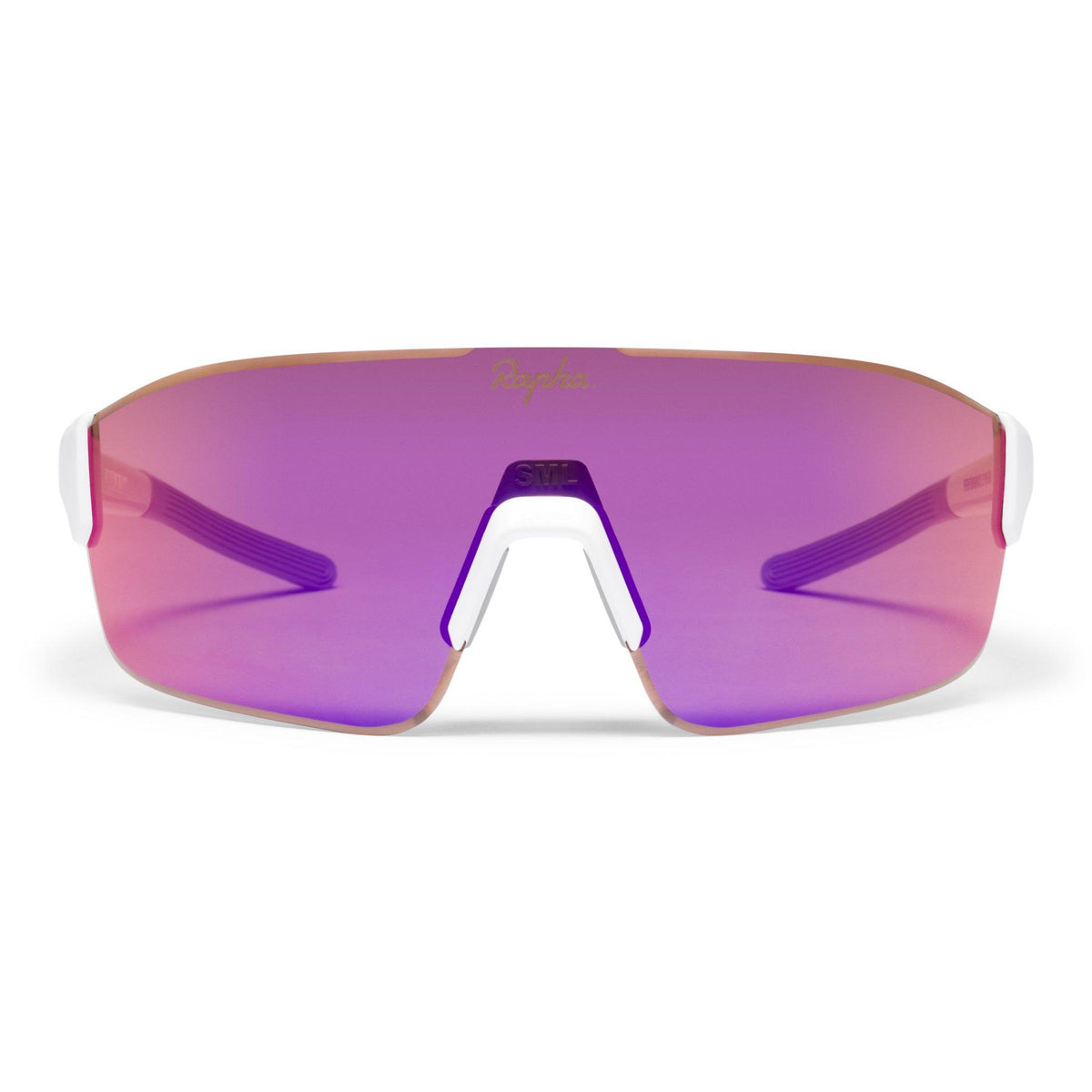 FUORI Glasses - White/Pink Blue Lens