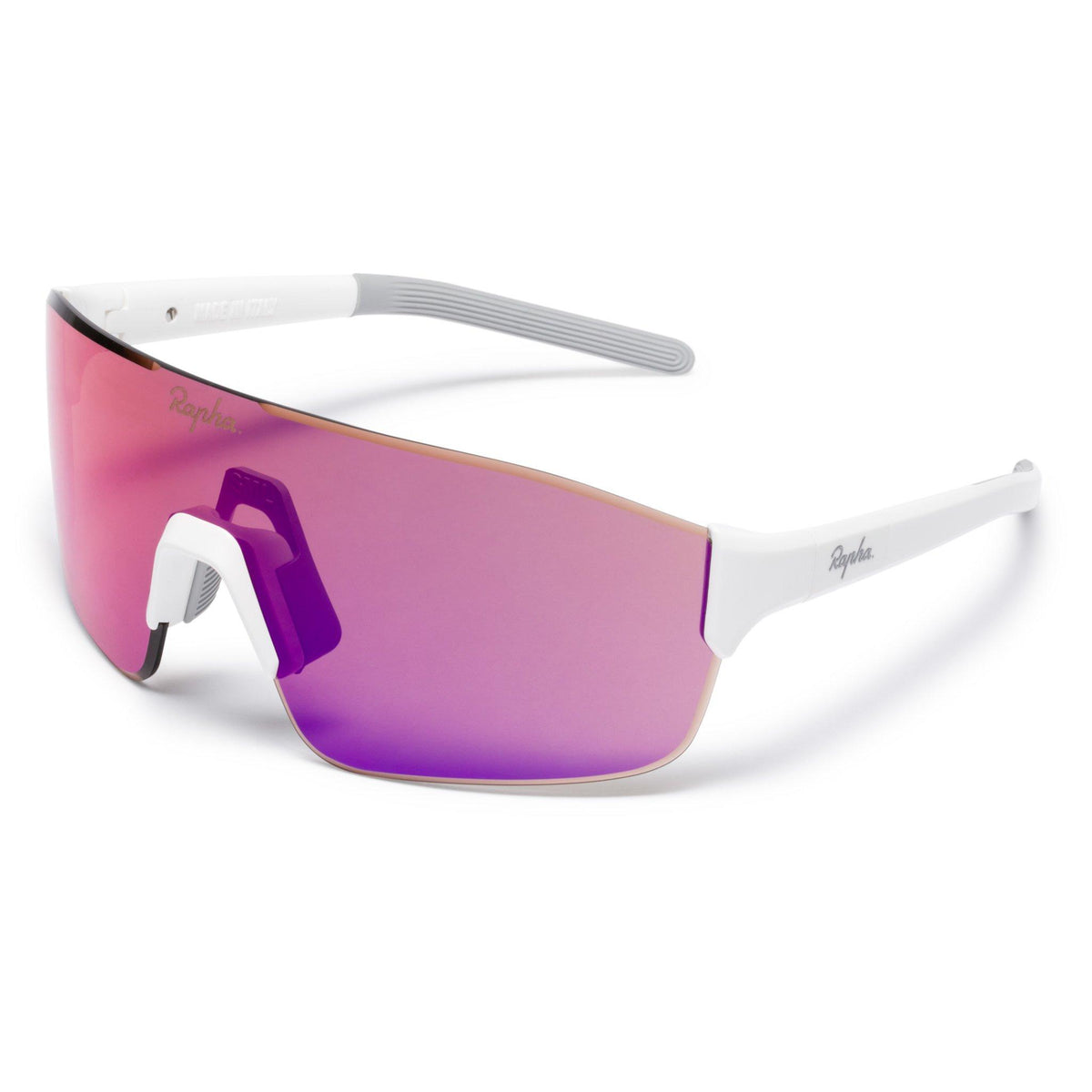 FUORI Glasses - White/Pink Blue Lens